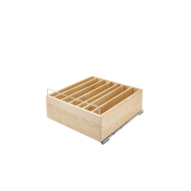 Wood Base Cabinet Pullout Casserole Dish W/ Soft-Close, 20.5" W
