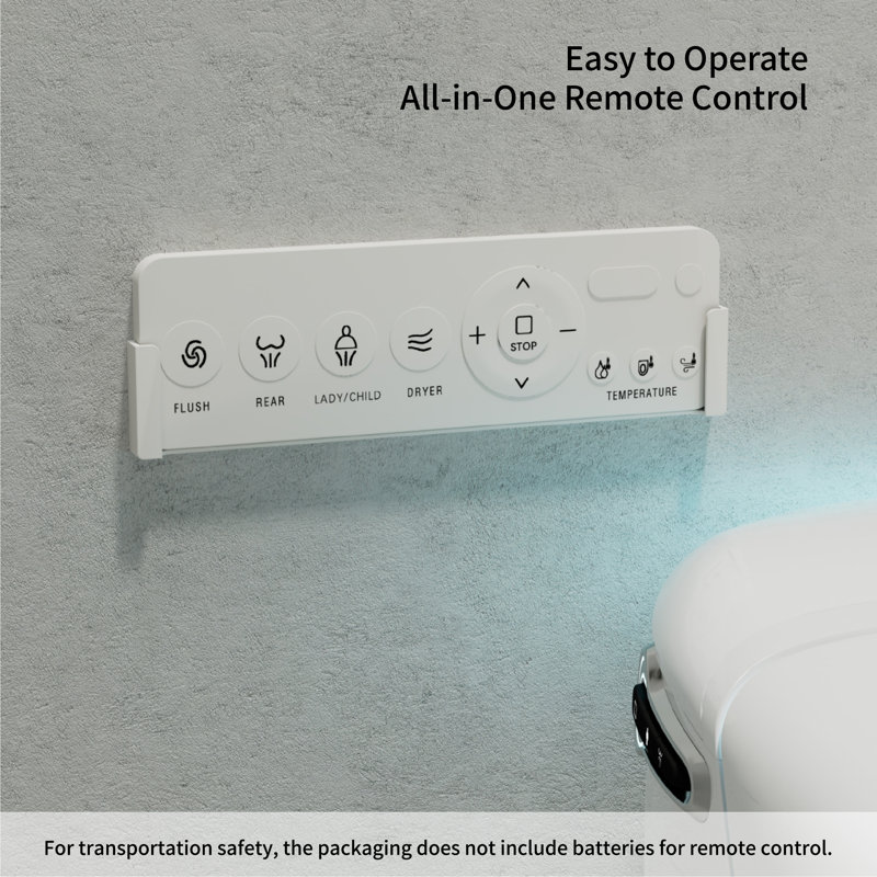 Toilette Smart Bidet avec lavage par massage, chasse d'eau automatique, siège chauffant, télécommande multifonction
