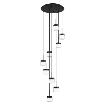 Ikee 9 - Light Black Cluster Pendant