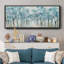 Printemps bleu - reproduction de cadre flottant sur toile-923981961-923981959