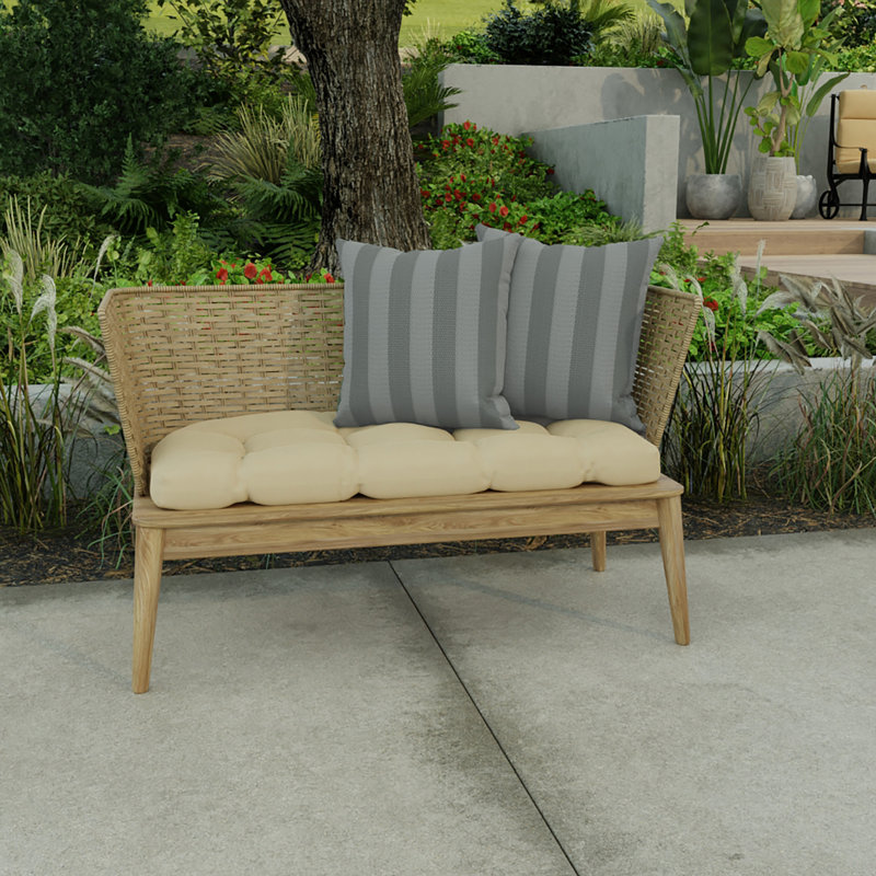 Sunbrella Outdoor Throw Pillow, Smoke Grey Stripe