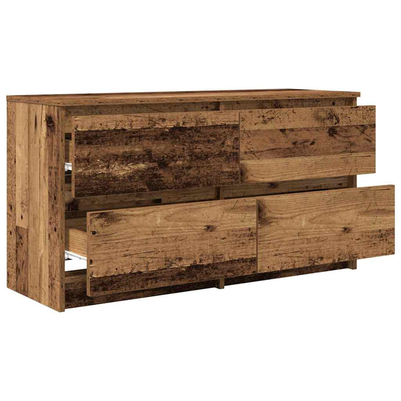 TV Cabinet 100X35x54 Cm Engineered Wood, Old Wood