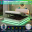 Upholstered Double Storage Bed Beige-931056209