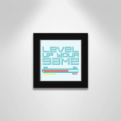 Level up' Framed Art