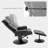 Meleri 26" W Faux Leather Swivel Recliner and Ottoman with Metal Base