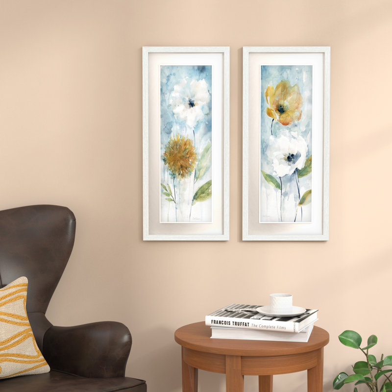 « holland spring fleuris », ensemble de 2 reproductions de peintures à l’acrylique encadrées