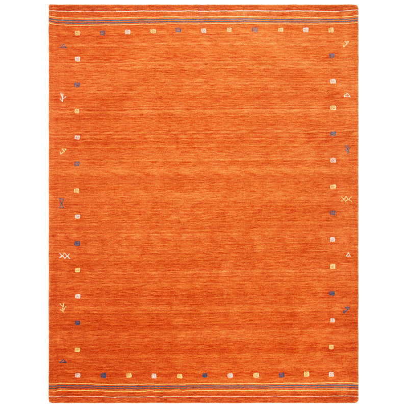Tapis rouille en laine Danette, Rectangle 2 pi x 3 pi