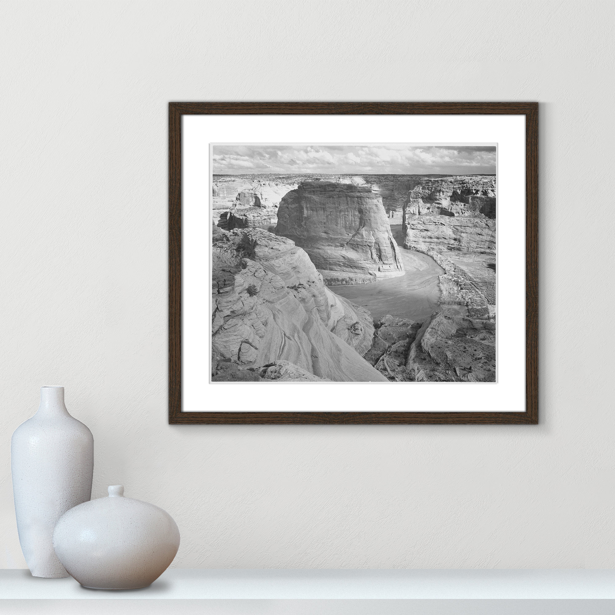 Canyon De Chelly Arizona 2 by Adams, 16" H x 19" W x 0.75" D, Walnut