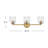 Sophisticated Three-Light Ribbed Glass Bath Vanity Light-122467653