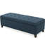 Banc de rangement avec repose-pieds, banc d'entrée, banc de bout de lit, repose-pieds pour chambre à coucher, bleu marine, 300 lb