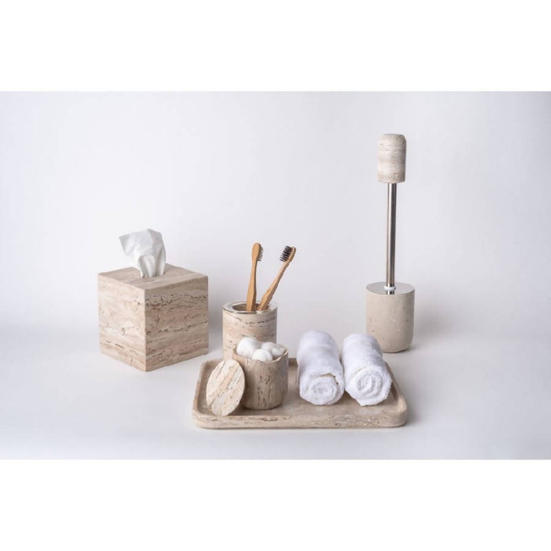 Marble Bathroom Accessory Set