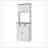 White and Black 2-Cabinet Kitchen Pantry-86370673