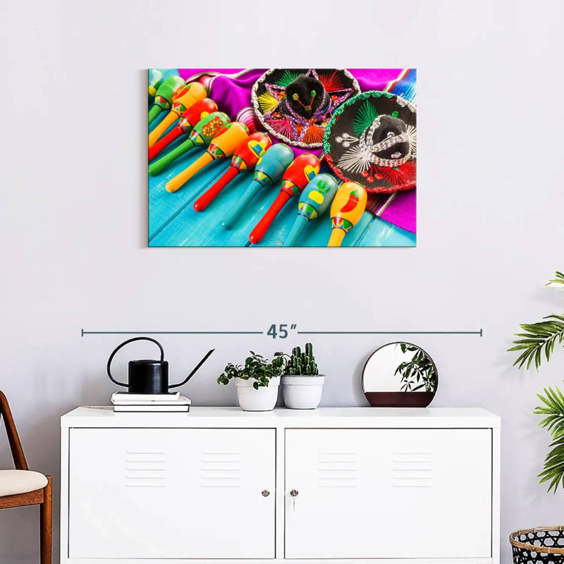 Lelend Mexican Fiesta Maracas, 20" H x 30" W