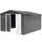 10Ftx12ft Metal Shed Grey - Strong And Stable Structure Storage To Wear Weathering-121620262