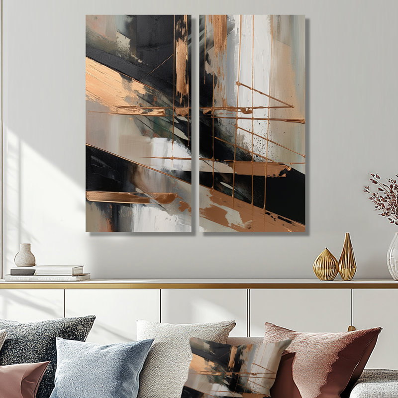 Brun et noir au-delà des limites III - art mural moderne, 40" H x 40" W, Wrapped Canvas, Does Not Apply