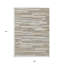 Tapis extérieur lavable rayé taupe 9 pi x 12 pi gris et ivoire