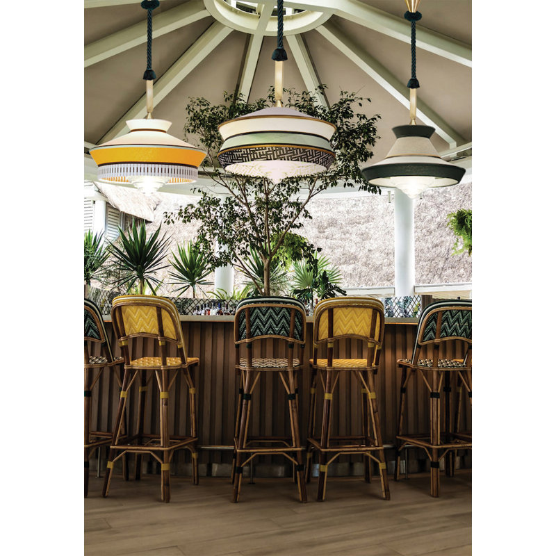 Calypso Martinique 1-Light Hanging Lantern, Yellow