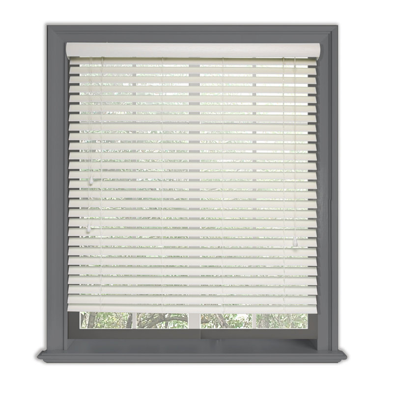 Faux Wood Roller Blind, 115cm W x 120cm L