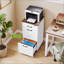 Classeur vertical à roulettes rustique blanc de style ferme, à 3 tiroirs, pour l'organisation et le rangement du bureau à domicile