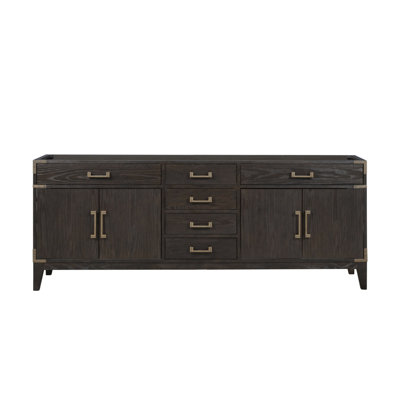 Brown Oak Double Bath Vanity 84 In. W X 22 In. D