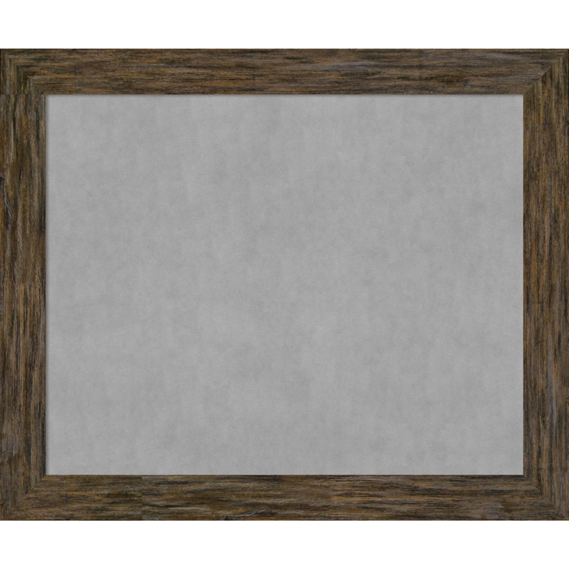 Tableau d'affichage mural magnétique Keyla, 39" H x 47" W, Poteau de clôture brun