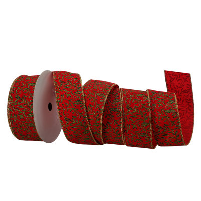 2.5"X20Y Velvet Garland Scroll Ribbon