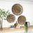 Seagrass Handmade Woven Floral Basket Plate Home Wall Decor with Black and White Accents
