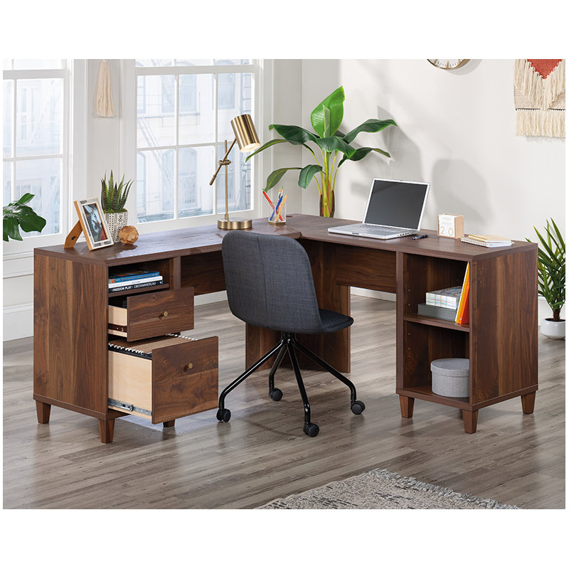 Bureau en L en noyer Grand