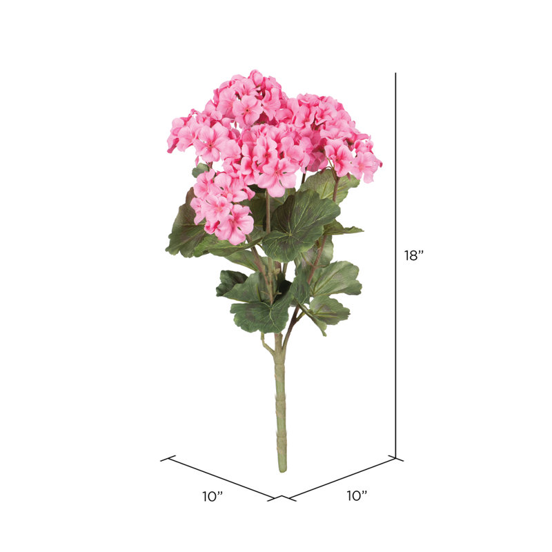 Buisson de géranium artificiel 18 po Kimberlee, Corail