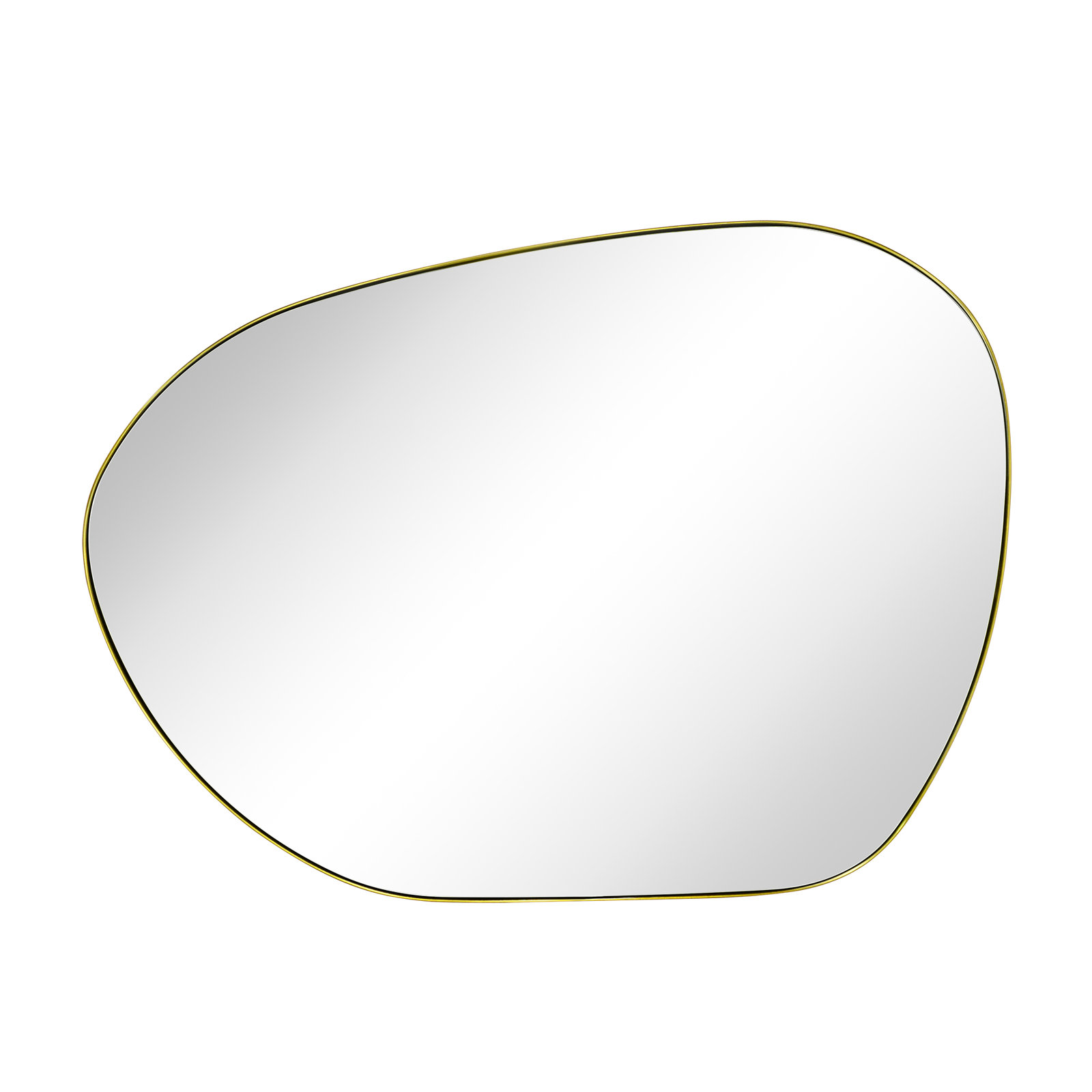 Stainless Steel Mirror, 22" x 30", Brushed Gold