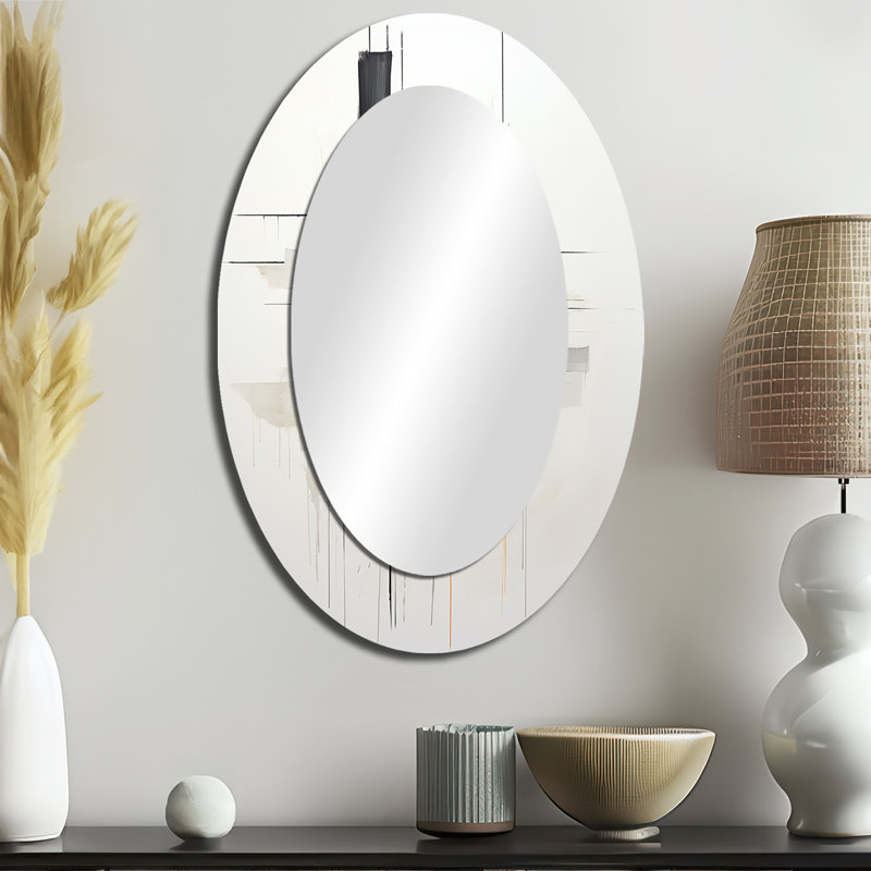 Miroir mural gris moderne gris Minimalisme pureté de forme VI, 36 po x 24 po
