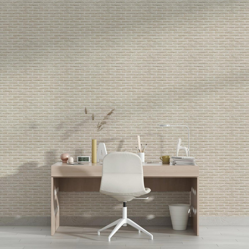 Rouleau de papier peint adhésif doux L 126 po x l 24 po, Beige