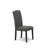 9 Piece Dining Room Set Includes a Rectangle Kitchen Table with X-Legs and 8 Dark Gotham Linen Fabric Parsons Dining Chairs, Wire brushed Black-1755619390