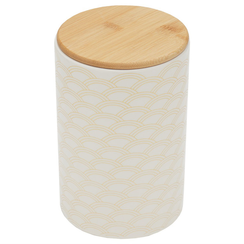 Ceramic / Porcelain Jar, 7.75" H x 5" W x 5" D