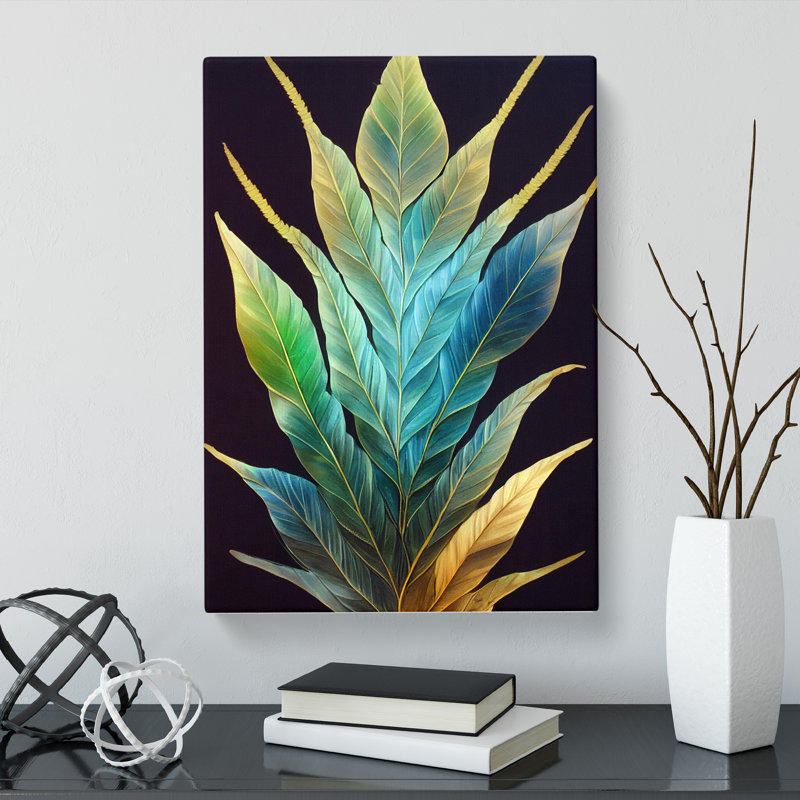 Grateron Fern Leaf Crystal - Wrapped Canvas Print, 50cm H x 35cm W x 3cm D