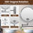 Wall Mounted 8"Makeup Mirror With 1X/10X Magnification Makeup Mirror-1803749015