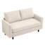 Canapé rembourré 60,6 po avec accoudoirs noirs Bozarth-806705579
