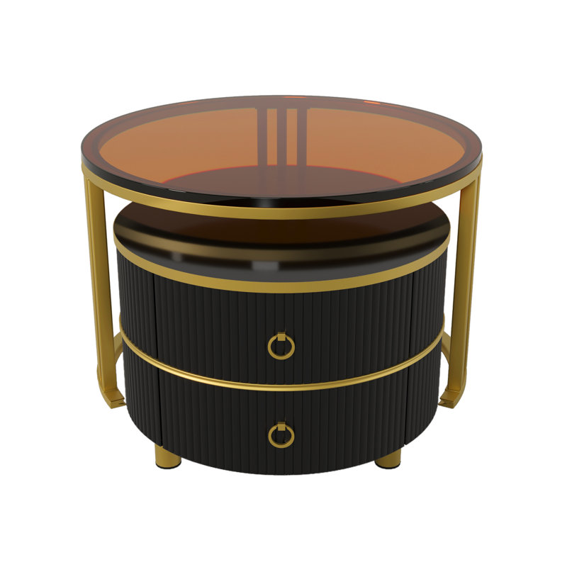 Coffee Table with Storage, Black