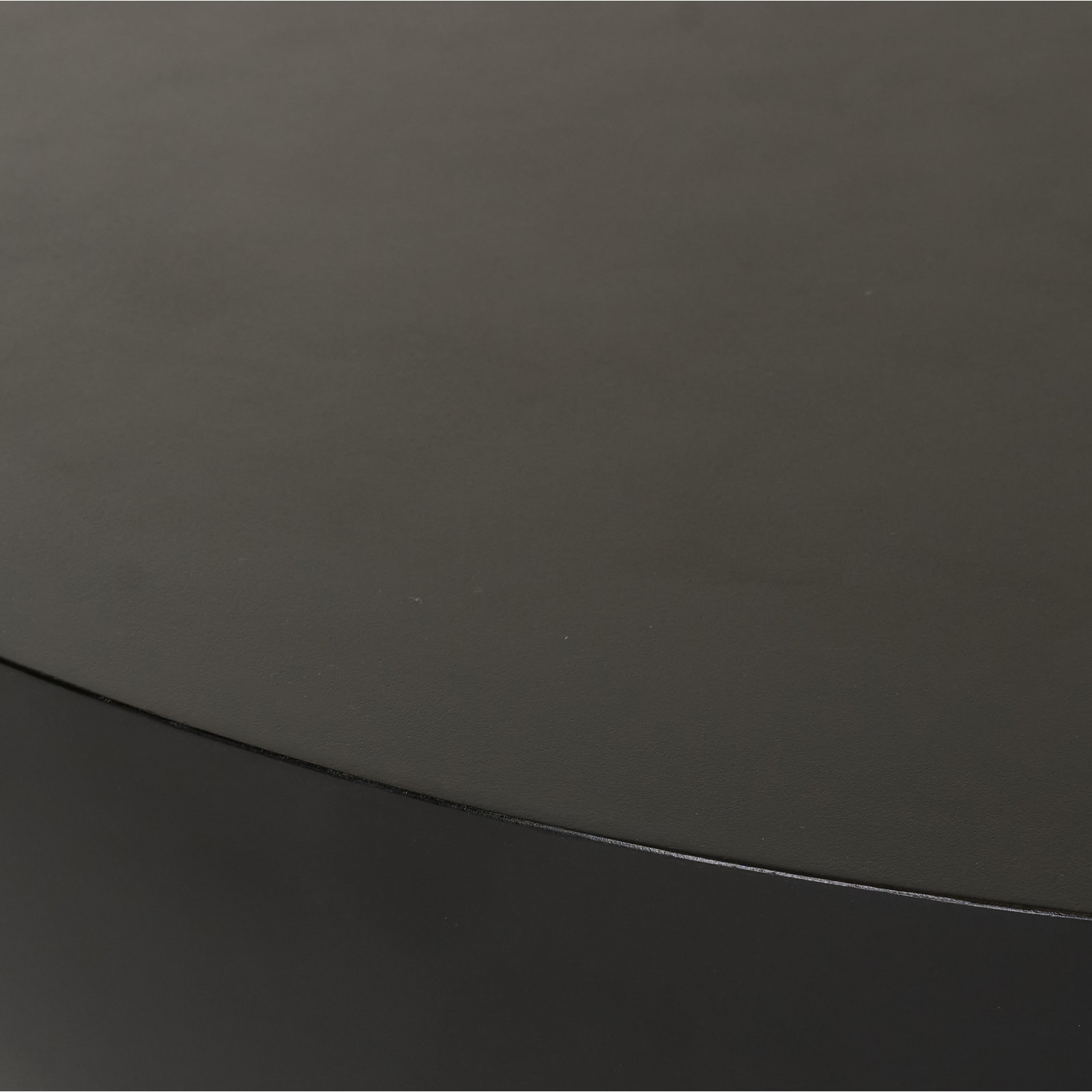 Lensey Concrete Round Coffee Table, Black
