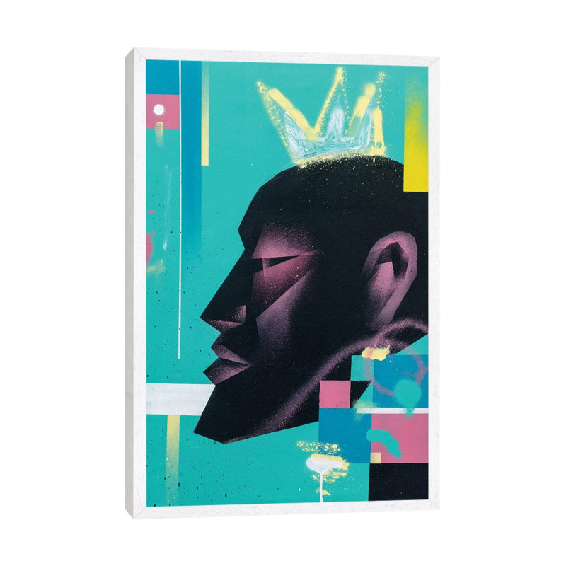 King by VCalvento - Painting on Canvas, White Framed Canvas, 152.5 cm H x 101.5 cm W