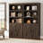 Duanna 5 Tier Bookcase with Cabinet, Farmhouse BookShelf with Storage Doors, for Home Office, Living Room-575996712