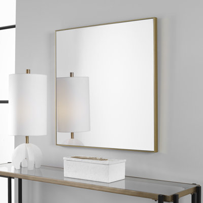 Charlotta Metal Square Wall Mirror