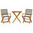 2 - Person Wood Patio Dining Set with Round Table-100242812