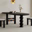 Table de salle à manger en bois massif de style français.-108190122