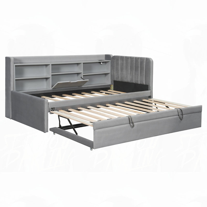 Storage Daybed,Twin Size, Gray