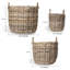 Handmade Rattan Basket With Handles - Set of 3