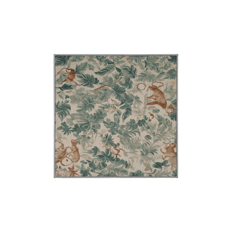 Tapis gris lavable à la machine, Carré 4 pi
