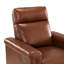 Fauteuil inclinable électrique en cuir véritable l 36,02 po Westdale avec pieds en bois massif-1345036439