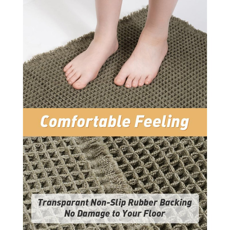 Tapis de bain gaufré amélioré, tapis de bain super ...