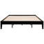 Universal Eastern King Black Bed, Modern Finish, Slatted Design Eliminates Box Spring, Wood Build, Pre - Drilled For Headboard Fix Bed Size, Aesthetic, Mattress Ready, Constructed From Rubberwood And